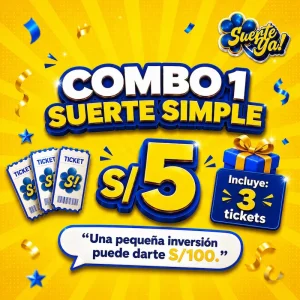 Combo 1 - Suerte Simple (3 Tickets x S/ 5)